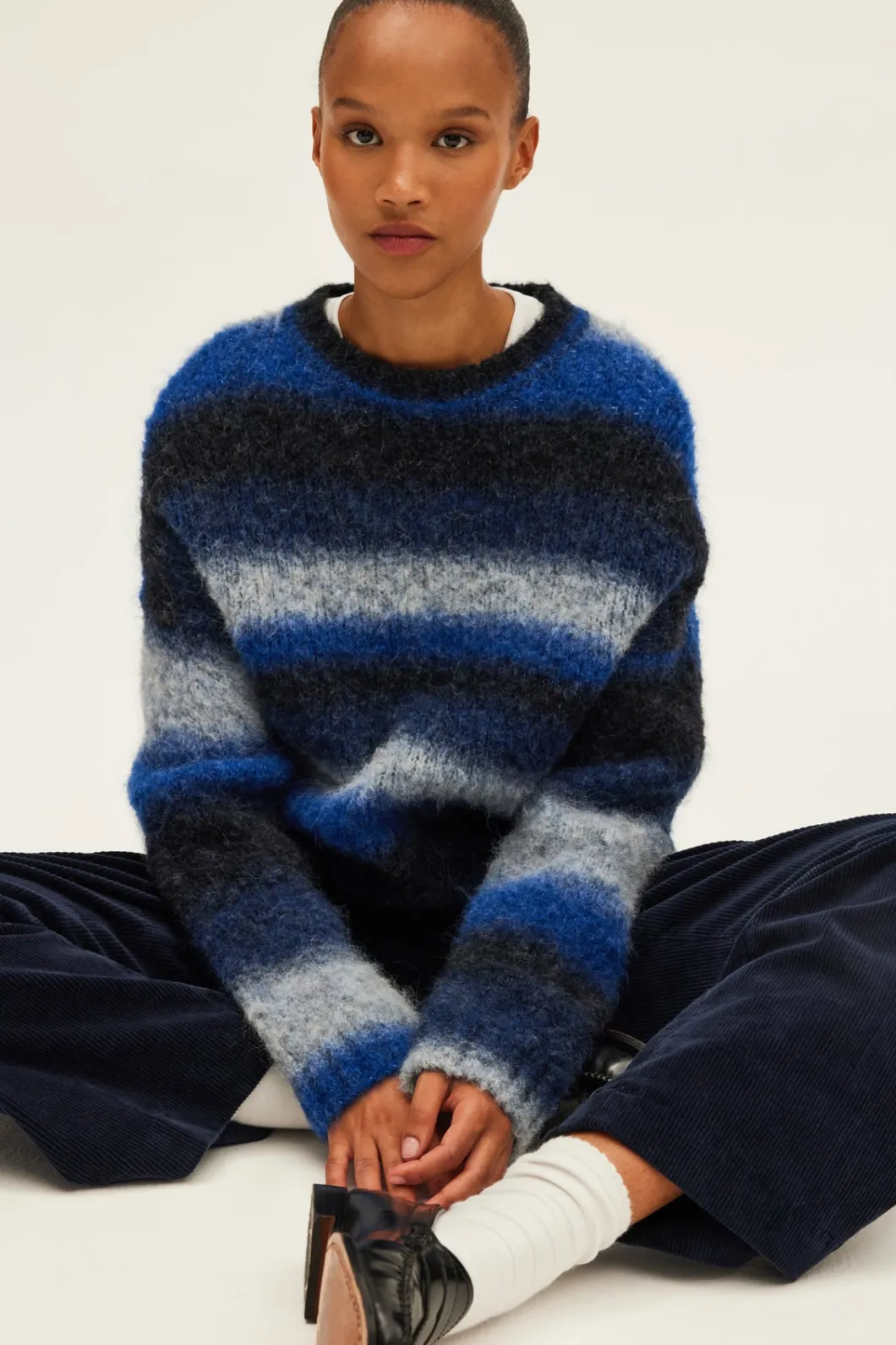 Pull épais oversize à rayures - JOYA | Pablo Best Sale