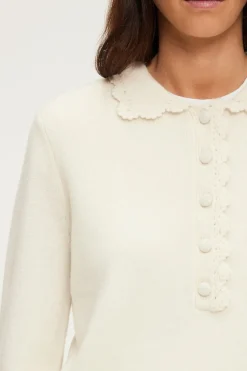 Pull polo en laine écrue - JANIRA | Pablo Hot
