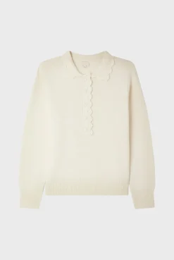 Pull polo en laine écrue - JANIRA | Pablo Hot