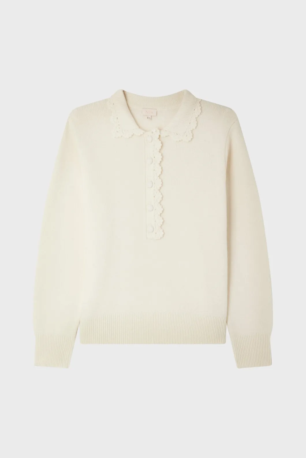 Pull polo en laine écrue - JANIRA | Pablo Hot