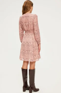 Robe courte à fleurs et lurex - SOLINE | Pablo Sale