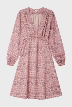 Robe courte à fleurs et lurex - SOLINE | Pablo Sale