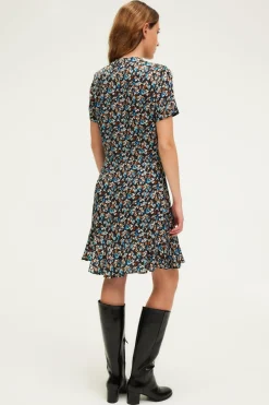 Robe courte cintrée à fleurs - SABRIA | Pablo Sale