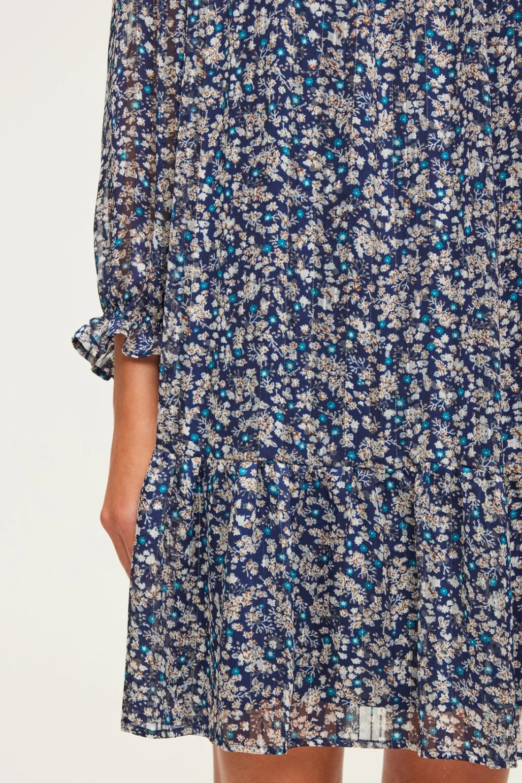 Robe courte en mousseline fleurie - SAMARE | Pablo Shop