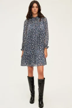 Robe courte en mousseline fleurie - SAMARE | Pablo Shop