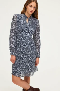 Robe courte imprimé floral bicolore - SHANA | Pablo Discount