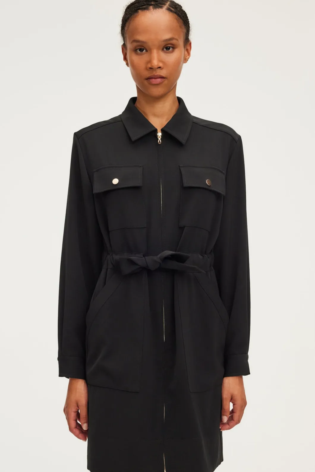 Robe courte zippée à col -SORAYA | Pablo Best Sale