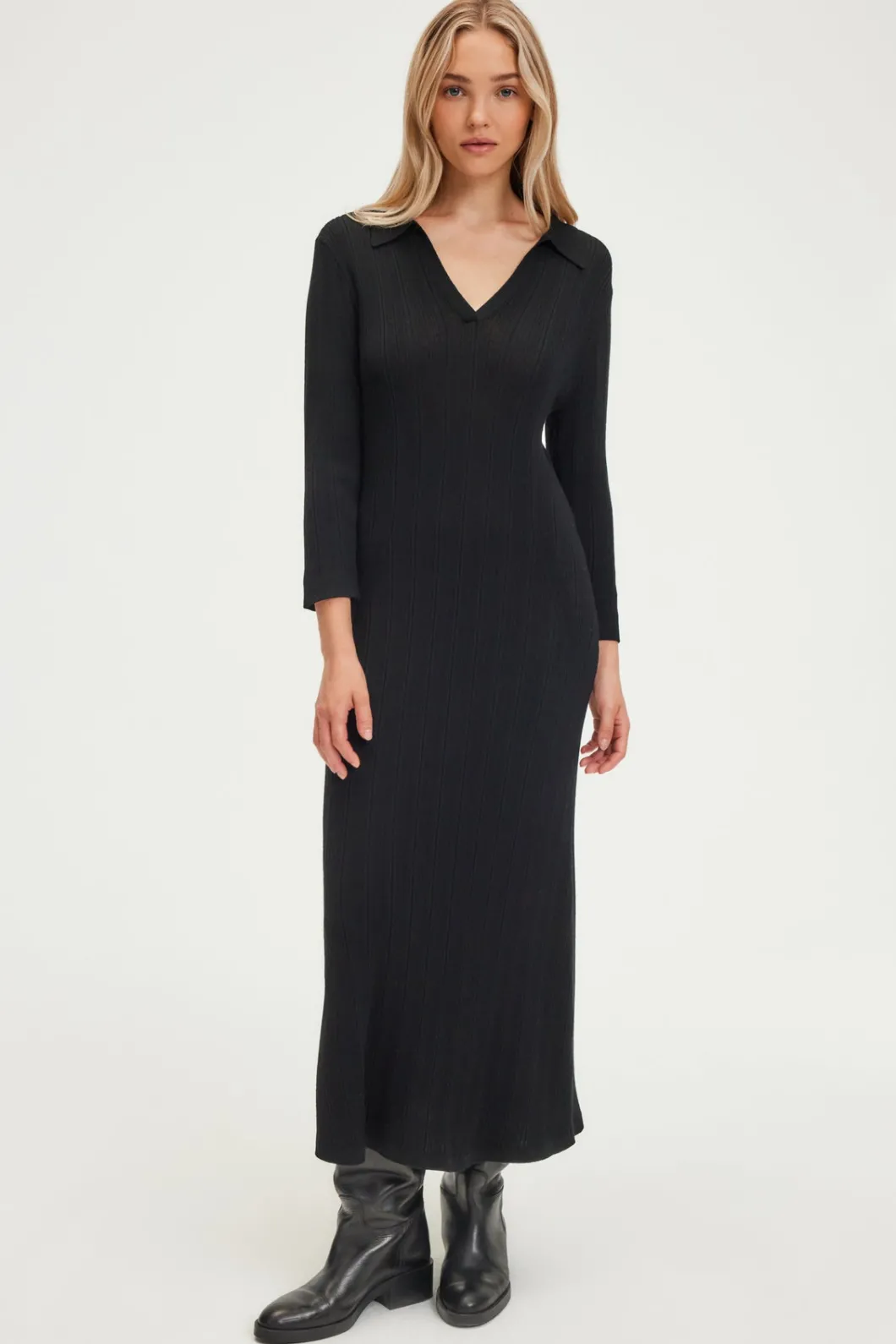 Robe en laine fine à côtes - SYRIELLE | Pablo Store