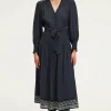 Robe longue cintrée imprimée - SYLVIA | Pablo Cheap