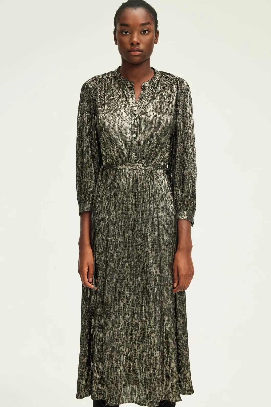 Robe midi en lurex léopard - SYDONIE | Pablo Online