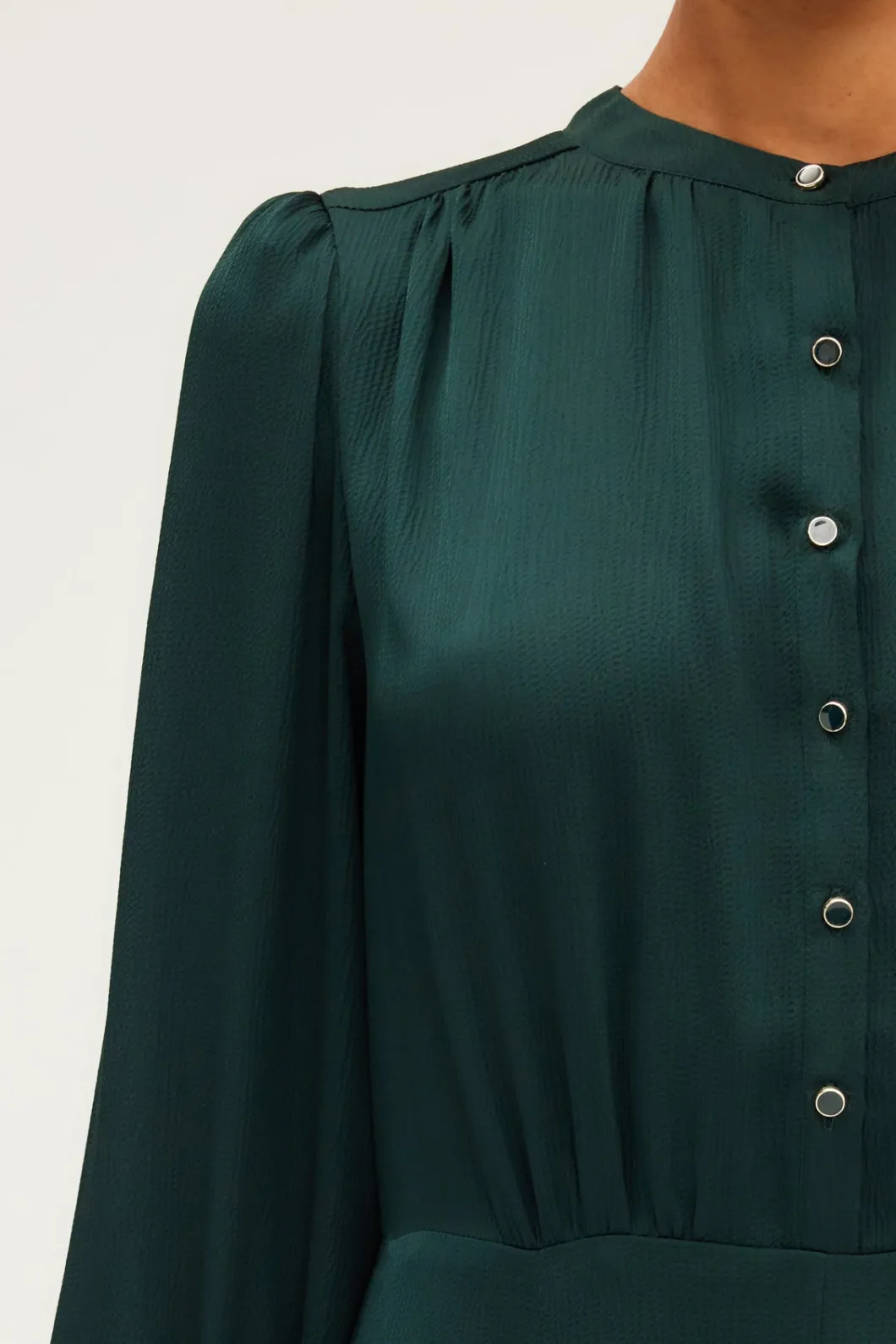 Robe midi satinée unie - SAFA | Pablo Hot