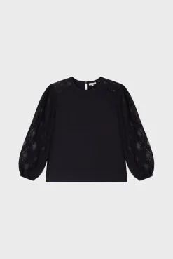 Top aux manches en dentelle - BRELLE | Pablo Discount