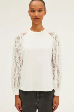 Top aux manches en dentelle - BRELLE | Pablo Clearance
