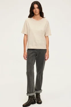 T-shirt manches courtes en lin dé - AMINA | Pablo Fashion