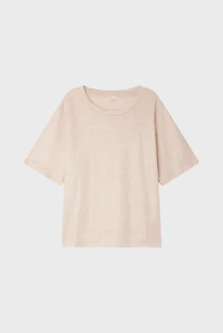 T-shirt manches courtes en lin dé - AMINA | Pablo Fashion