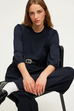 T-shirt manches longues en coton mélangé - AZLIS | Pablo Fashion