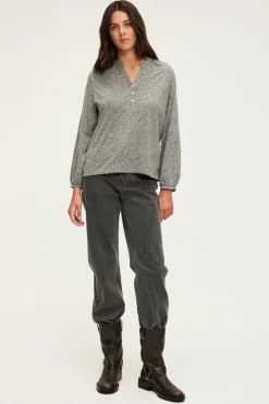 T-shirt manches longues et strass - ALYS | Pablo Flash Sale