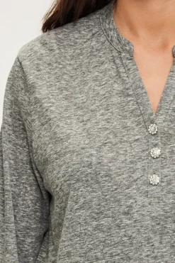 T-shirt manches longues et strass - ALYS | Pablo Flash Sale