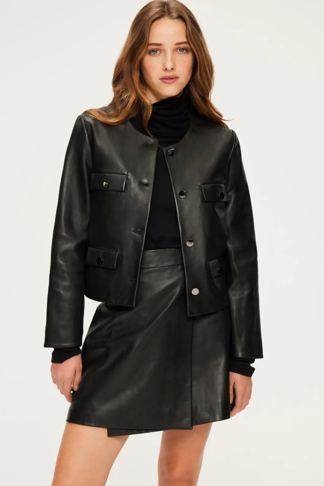 Veste courte en cuir - BURCINE | Pablo New
