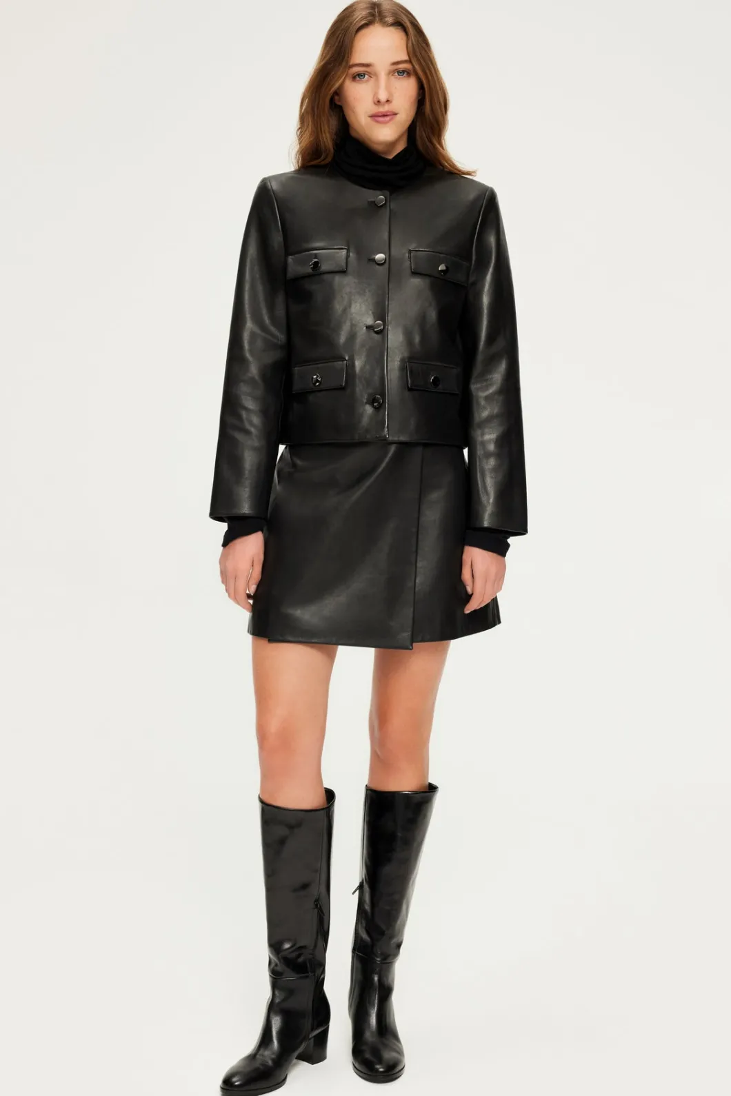 Veste courte en cuir - BURCINE | Pablo New
