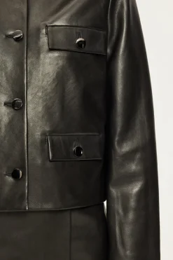 Veste courte en cuir - BURCINE | Pablo New