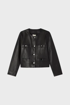 Veste courte en cuir - BURCINE | Pablo New
