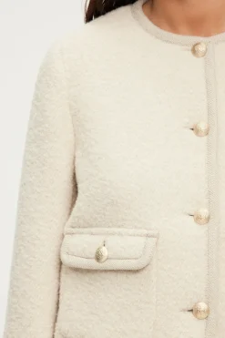 Veste courte en tweed écru - MAHAULT | Pablo Best