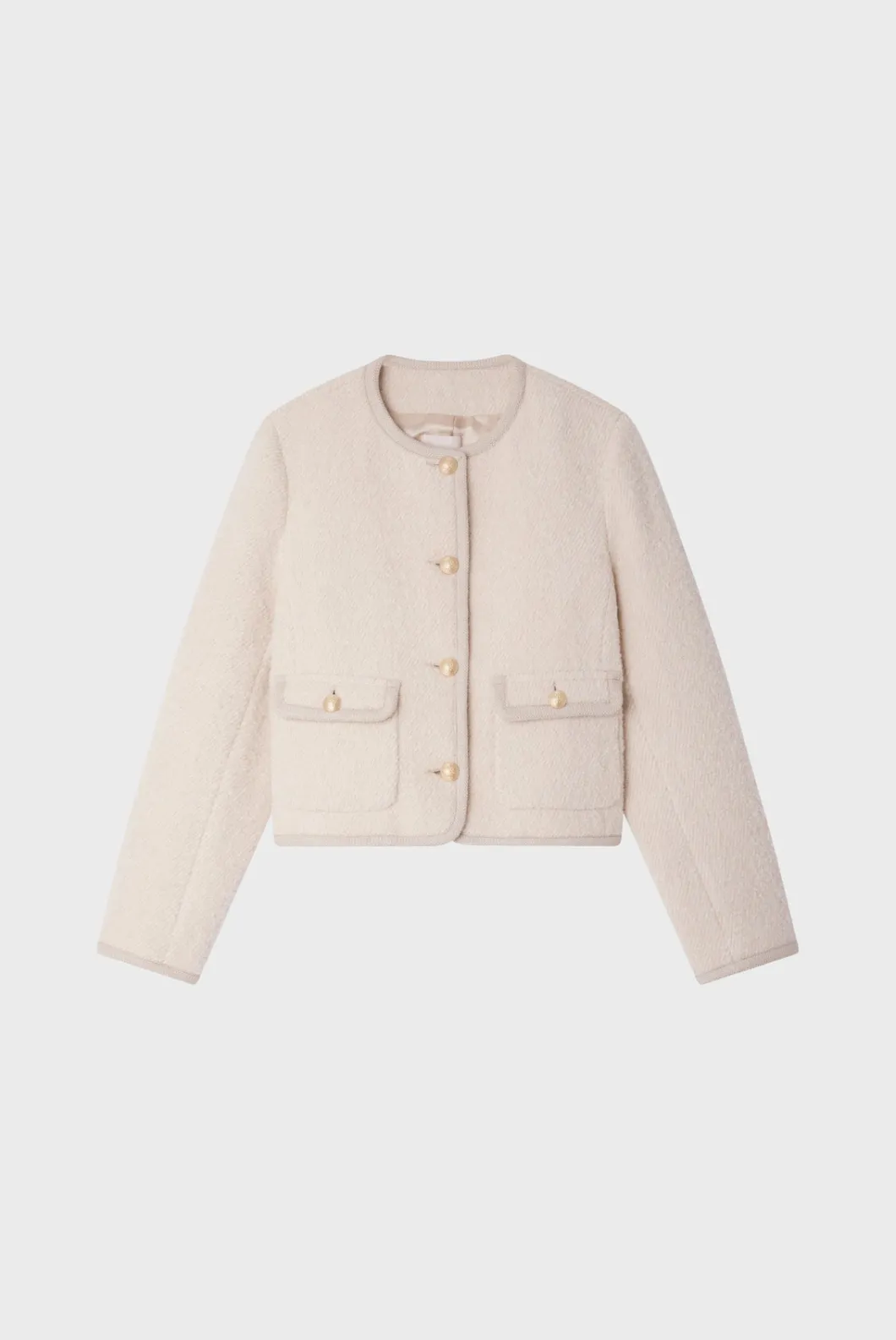 Veste courte en tweed écru - MAHAULT | Pablo Best