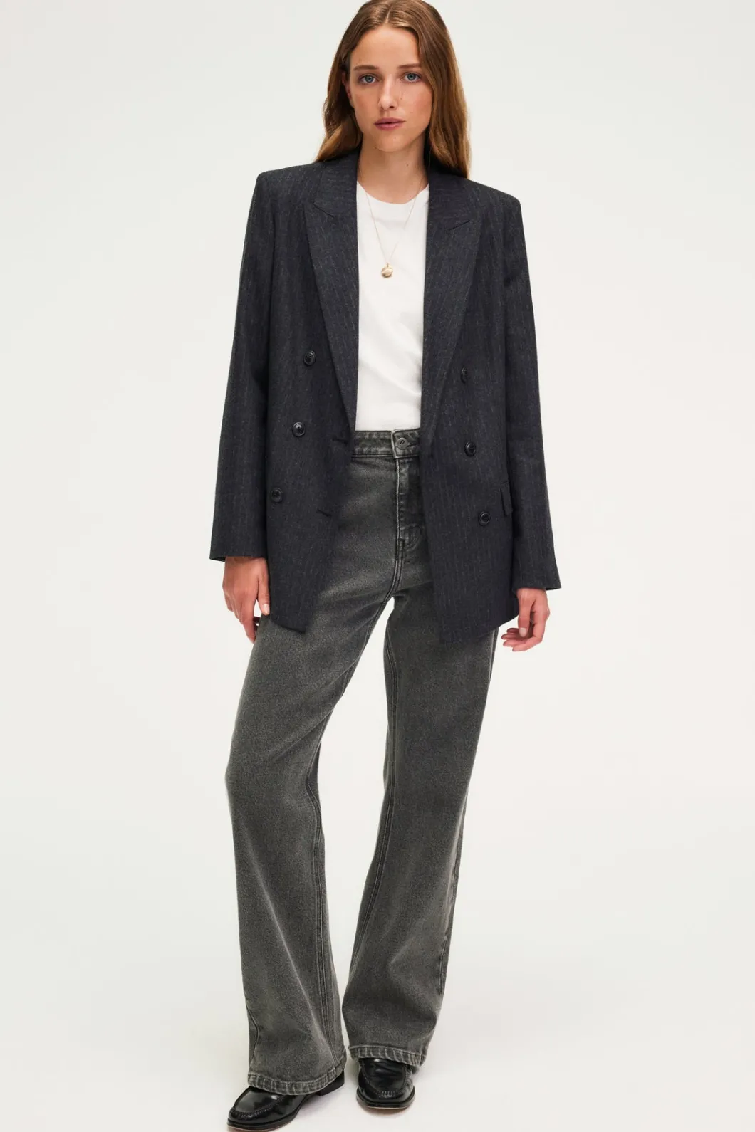 Veste croisée à fines rayures - MARIELLE | Pablo Shop