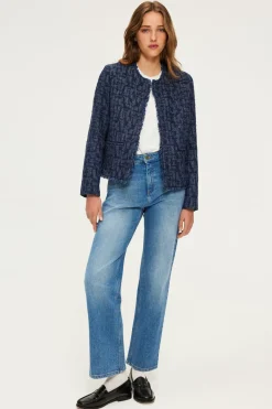 Veste en tweed effet denim - MAUGEEN | Pablo Best Sale