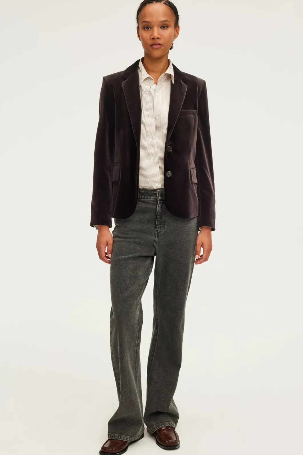 Veste en velours marron - MEGANE | Pablo Hot
